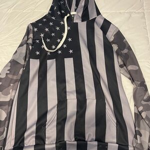 Source Unknown Black and Gray Flag Hoodie
